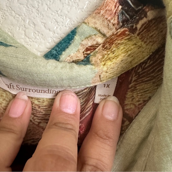 Soft Surroundings Elena Top Sz 1X Sheer Panels - Picture 2 of 12